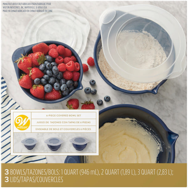 Wilton Navy Blue Covered Bowl Set 6 Piece 1 Pack of 1 Piece