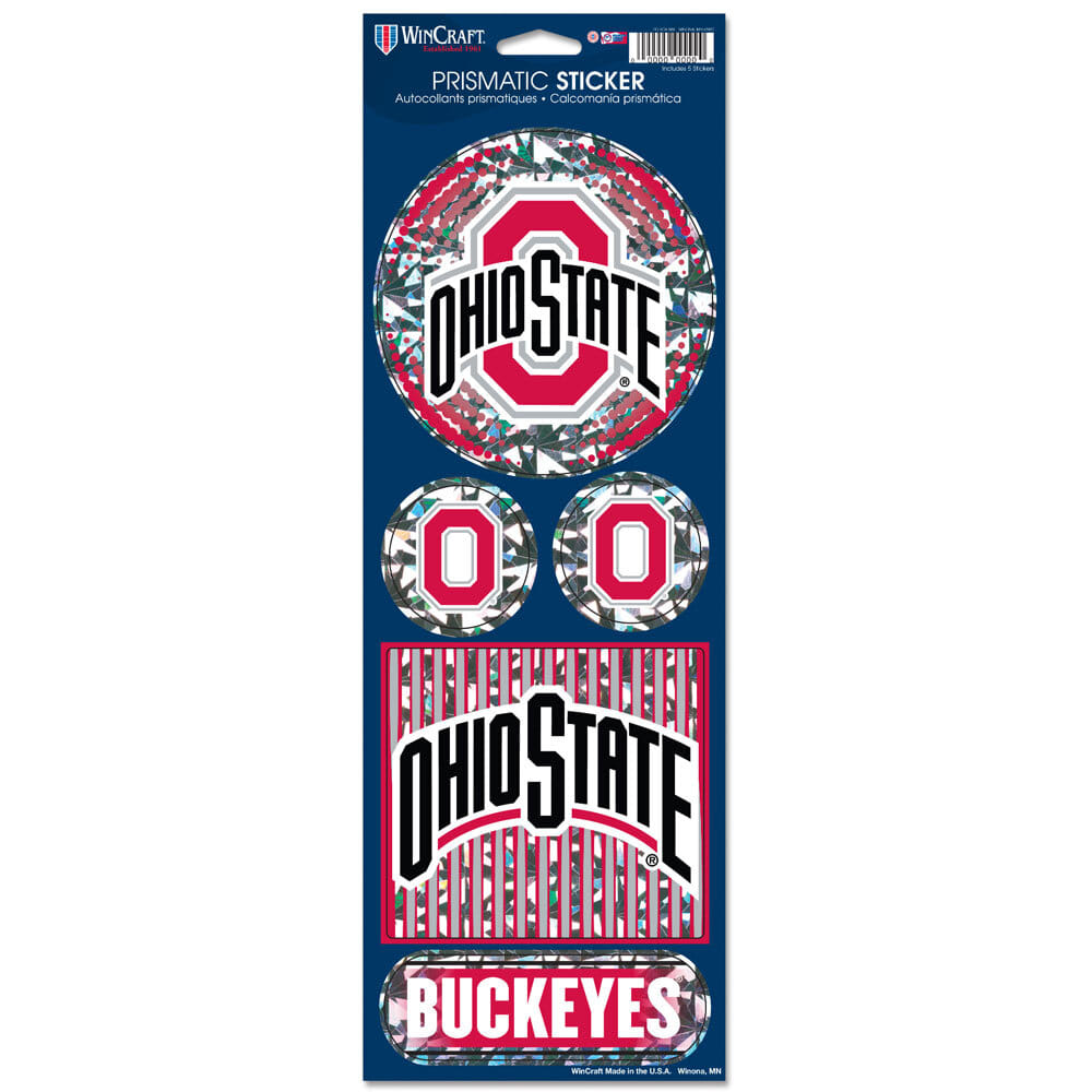 Ohio State Buckeyes Stickers Prismatic