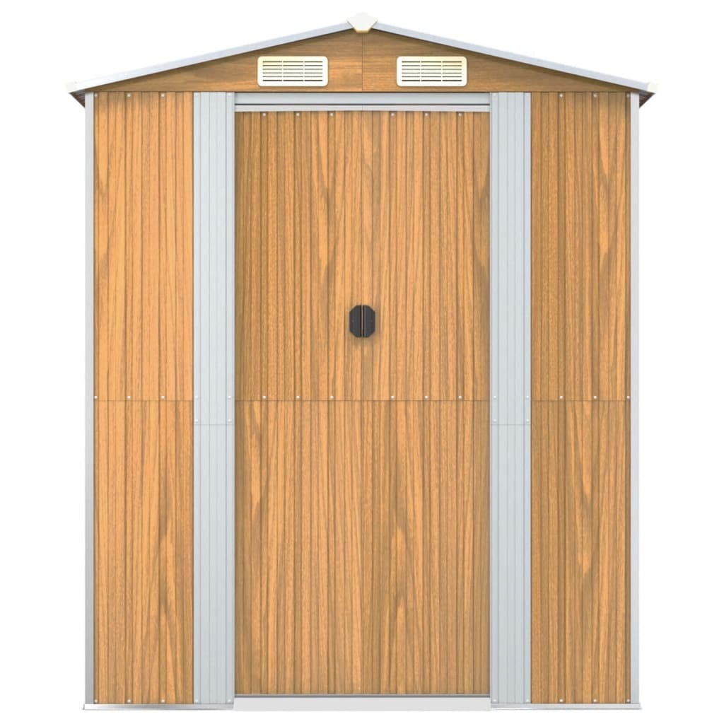 Garden Shed Light Brown 75.6"x402"x87.8" Galvanized Steel