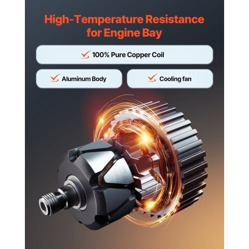 Car Alternator 11311N, Fit for KIA Spectra5 L4 2.0L 2007-2009, Soul 2010-2011, for HYUNDAI Elantra L4 2.0L 2007-2012, Automotive Replacement Alternator 211311, 2655635, 3730023650, 40046020
