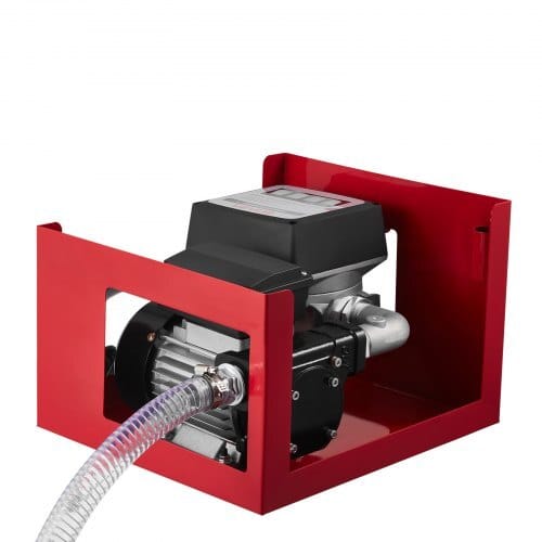 Fuel Transfer Pump 110V, 16 GPM 60 L/min, AC Electric Oil Transfer Pump for Diesel Kerosene Biodiesel, with Meter, Auto Fuel Nozzle & 2 Hoses, 45 ft/13.7 m Lift, for Vehicles, Construction Sites