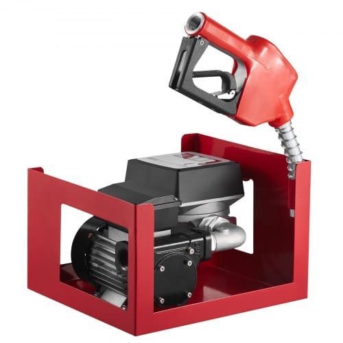 Fuel Transfer Pump 110V, 16 GPM 60 L/min, AC Electric Oil Transfer Pump for Diesel Kerosene Biodiesel, with Meter, Auto Fuel Nozzle & 2 Hoses, 45 ft/13.7 m Lift, for Vehicles, Construction Sites