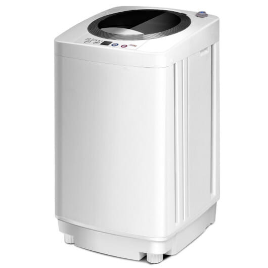 Costway Portable 7.7 lbs Automatic Laundry Washing Machine with Drain Pump - Color: White