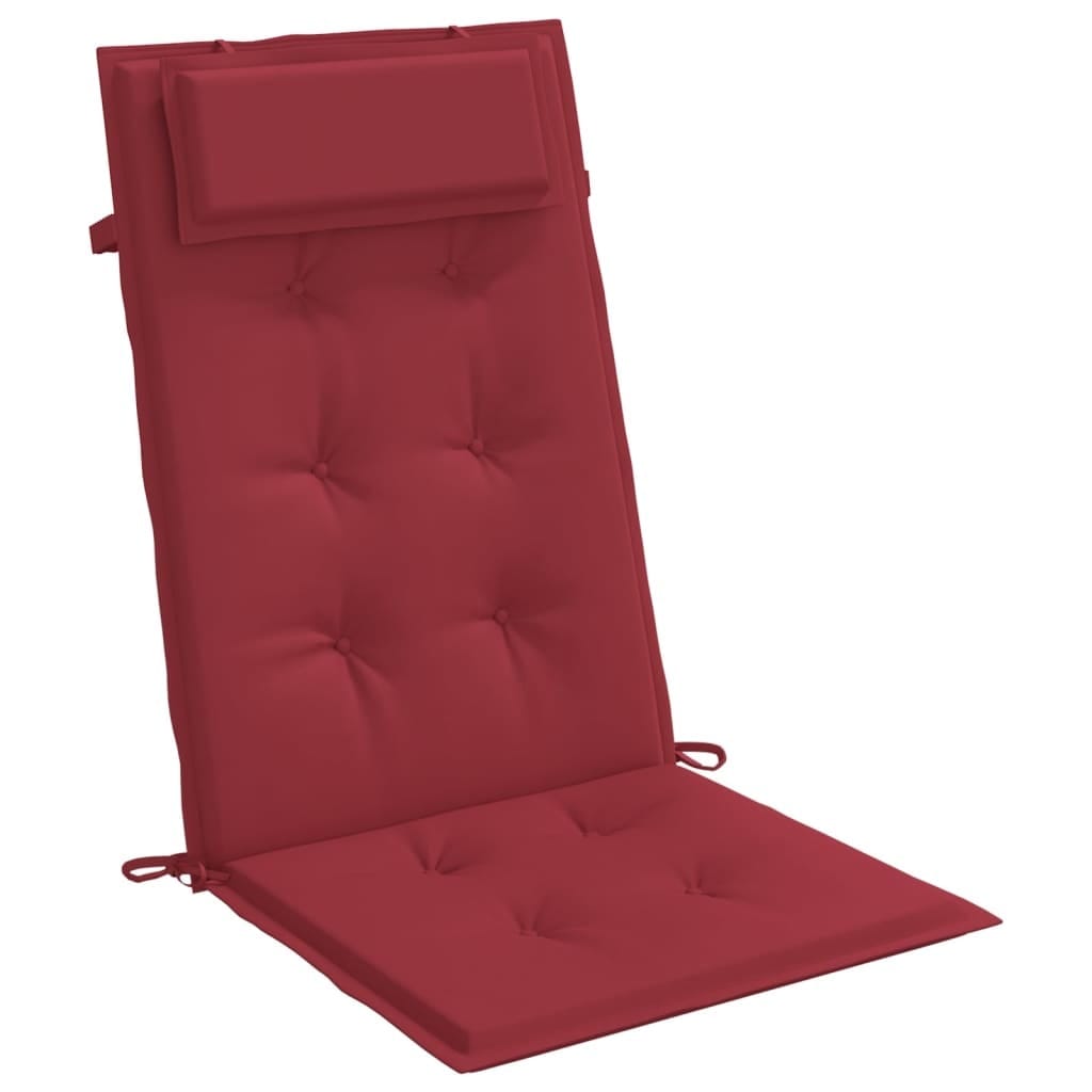 Highback Chair Cushions 6 pcs Wine Red Oxford Fabric