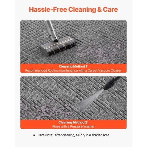 Front Door Mat, 61.5 x 36 in Commercial Floor Mat for Indoor and Outdoor, Modern Stylish Carpet with TPE Backing, Heavy Duty Washable Entry Industrial Rug for Hallway, Balcony, Garage, Grey