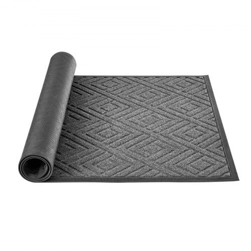 Front Door Mat, 61.5 x 36 in Commercial Floor Mat for Indoor and Outdoor, Modern Stylish Carpet with TPE Backing, Heavy Duty Washable Entry Industrial Rug for Hallway, Balcony, Garage, Grey