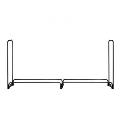Firewood Rack with Waterproof Cover, 8 ft Outdoor Firewood Holder, 1/2 Cord Storage Metal Log Holder, 660lb Max Weight Capacity, Top Covered, Powder-Coated Wood Storage Rack for Fireplace Deck