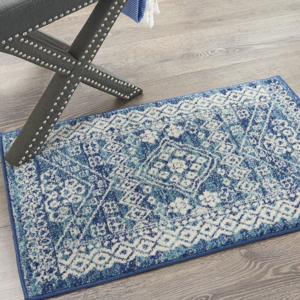 2' X 3' Navy Blue Power Loom Area Rug