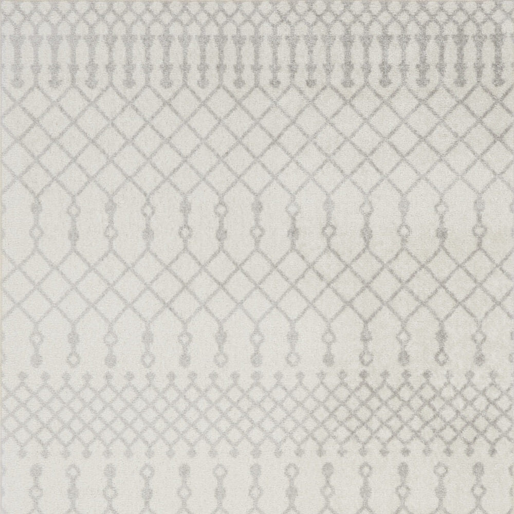 8' X 10' Blue and Ivory Abstract Power Loom Washable Area Rug