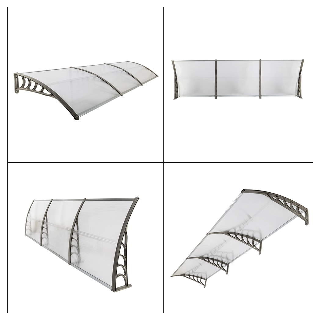 300 x 96 Household Application Door & Window Awnings Transparent Board & Gray Holder