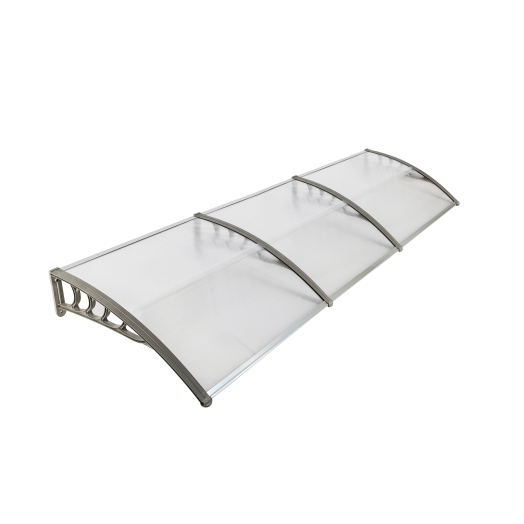 300 x 96 Household Application Door & Window Awnings Transparent Board & Gray Holder