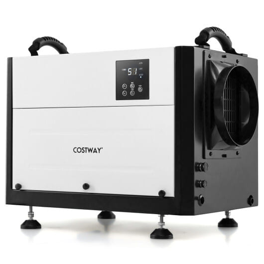 124 Pint Crawl Space Dehumidifier with 3 Modes and 24H Timer-White - Color: White