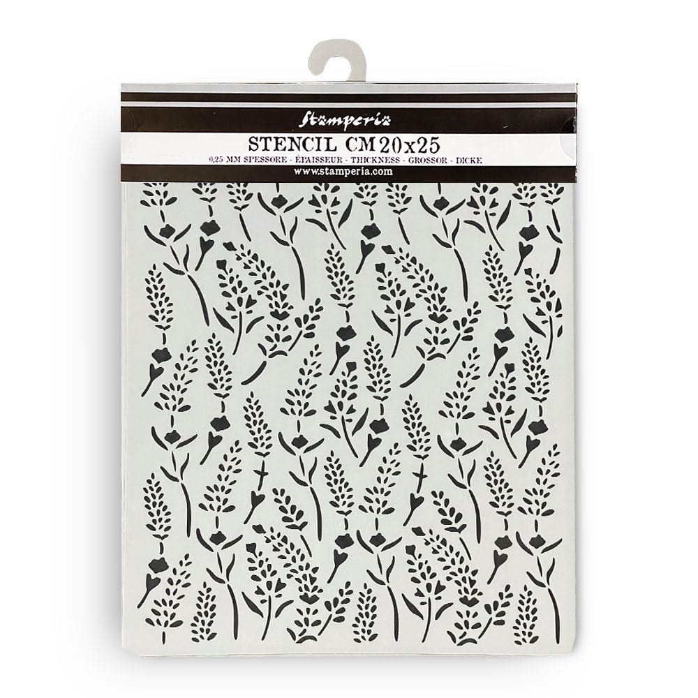 Stamperia Stencil 7.87"X9.84"-Lavender Pattern (Pack of 3)