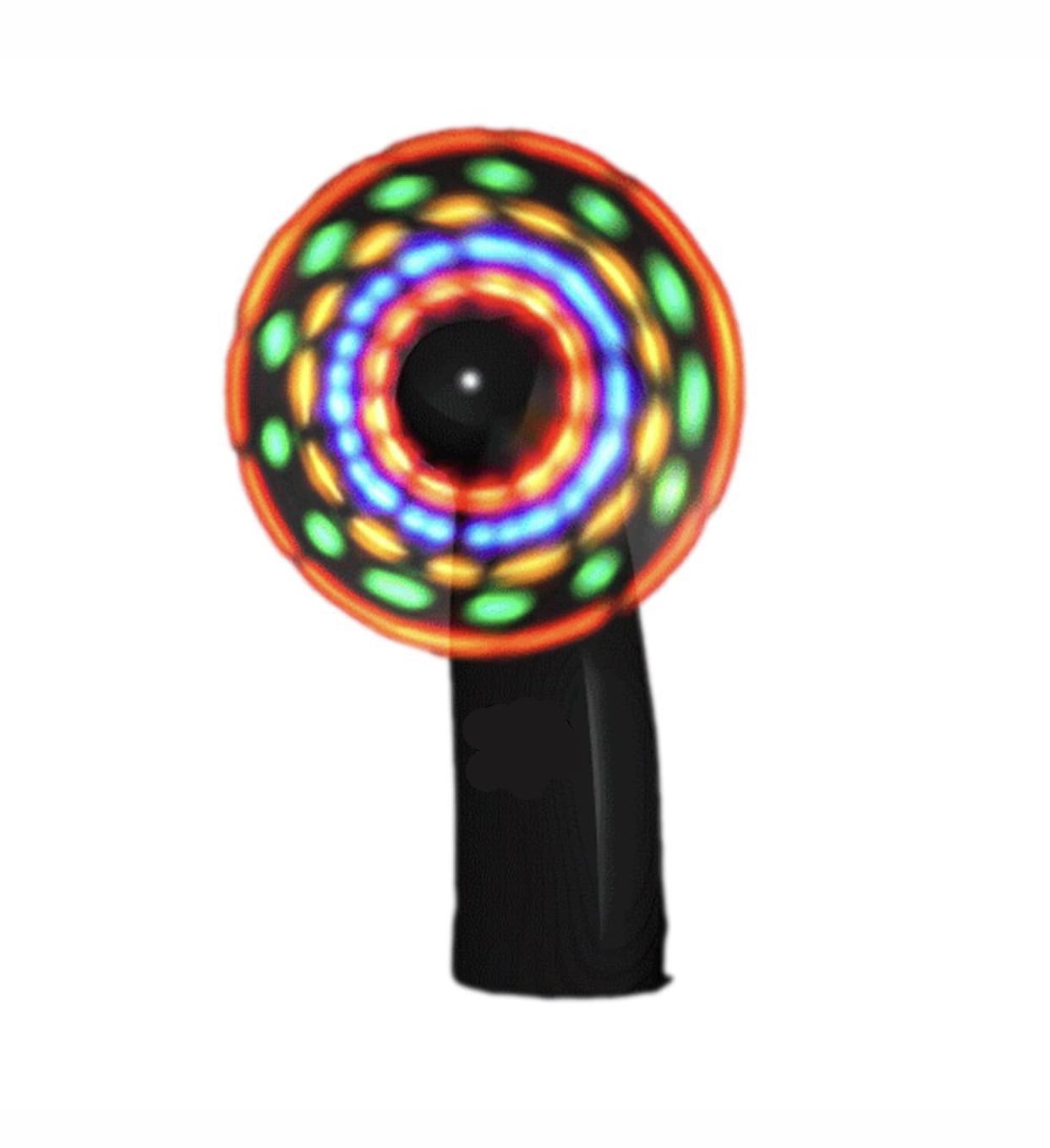 Portable Light Up Mini Cooling Fan with Black Handle