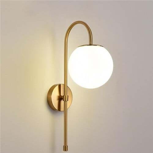 Wholesale Nordic Minimalism Vintage Golden Ball Shape LED Wall Lamp