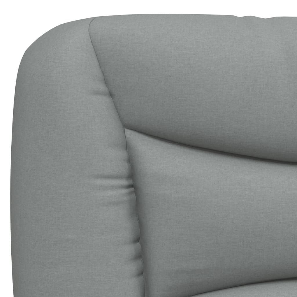 Bed Frame without Mattress "Hvar" Light Gray 39.4"x74.8" Fabric