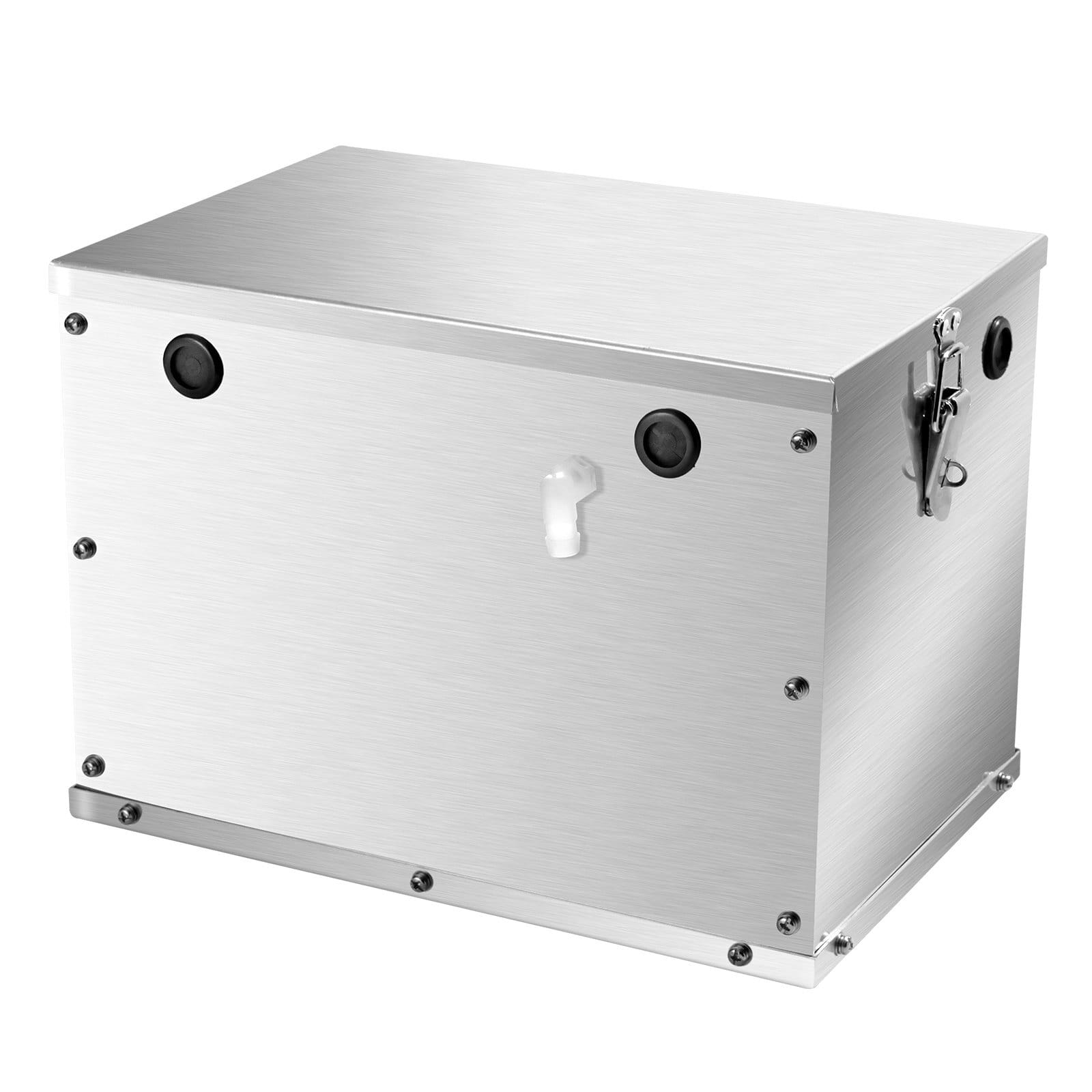 Battery Box, Group 24/31 Trolling Motor Battery Box, Marine Batteries Case with Rubber-Grommet Cable Holes, Aluminum Alloy Shell Storage Case, Easy Installation, for Off-Road Racers, Trucks