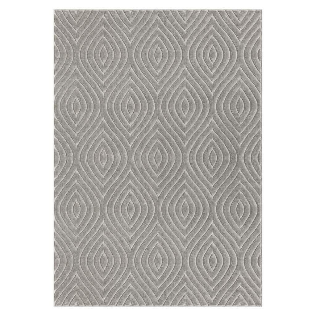8' X 10' Gray Trellis Area Rug