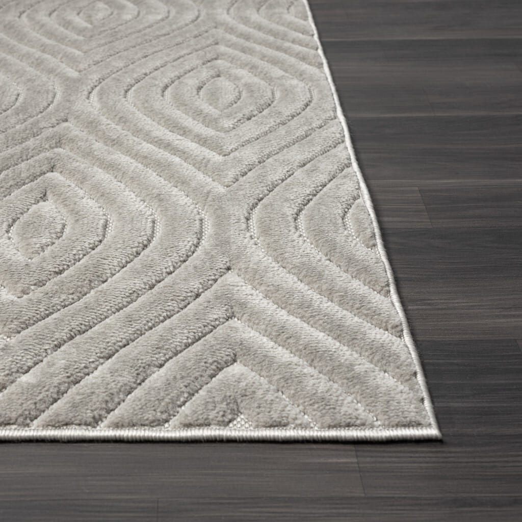 8' X 10' Gray Trellis Area Rug
