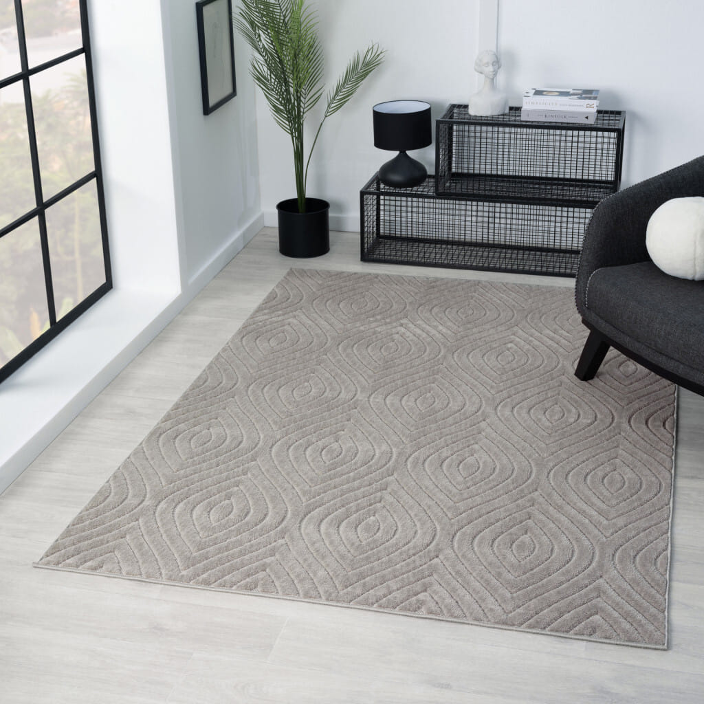 8' X 10' Gray Trellis Area Rug