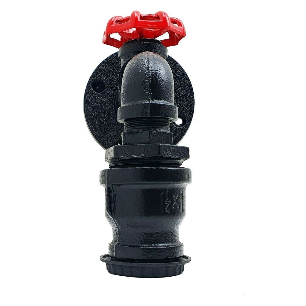 Black Rustic Water Pipe Wall Light Fitting Industrial Sconce~1582