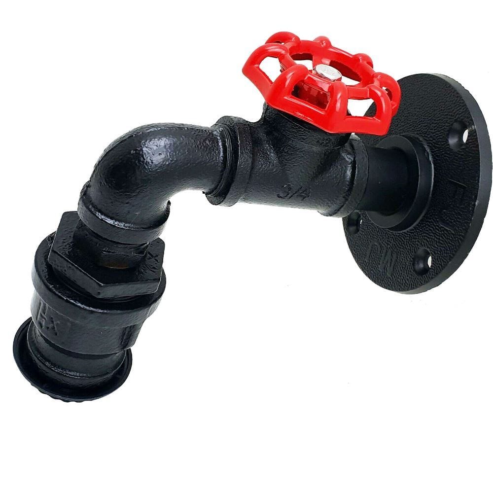 Black Rustic Water Pipe Wall Light Fitting Industrial Sconce~1582