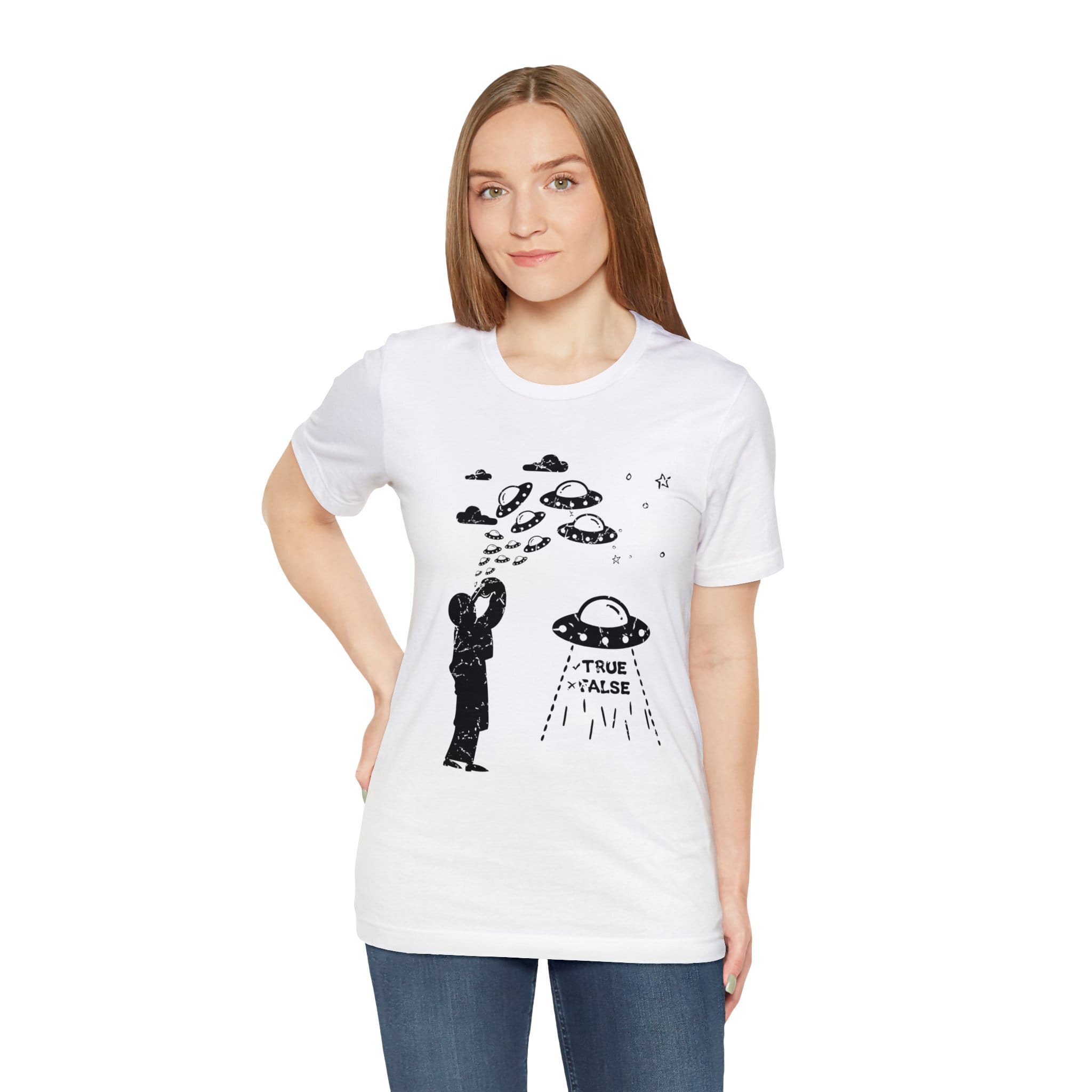 White - L - Are Aliens Real? Unisex Cotton T-Shirt