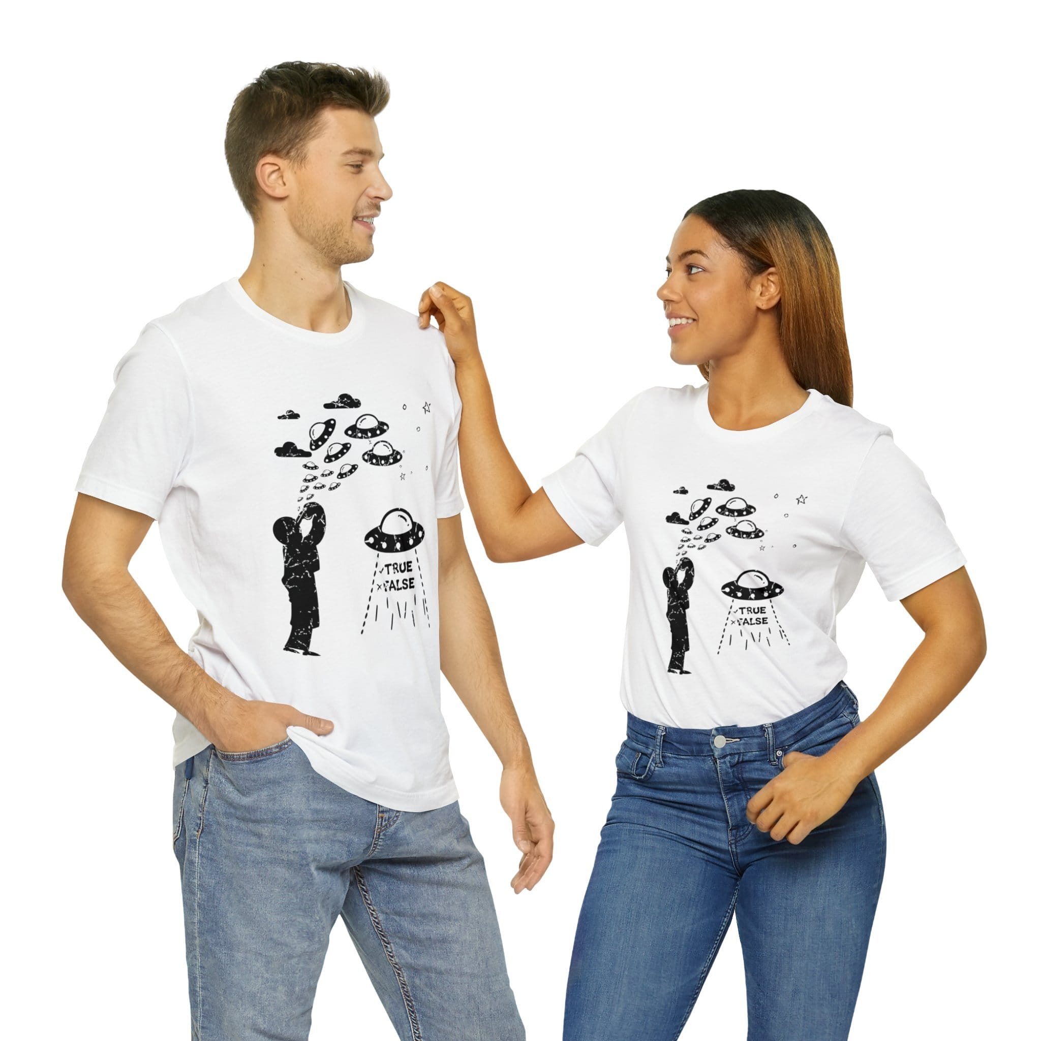 White - L - Are Aliens Real? Unisex Cotton T-Shirt