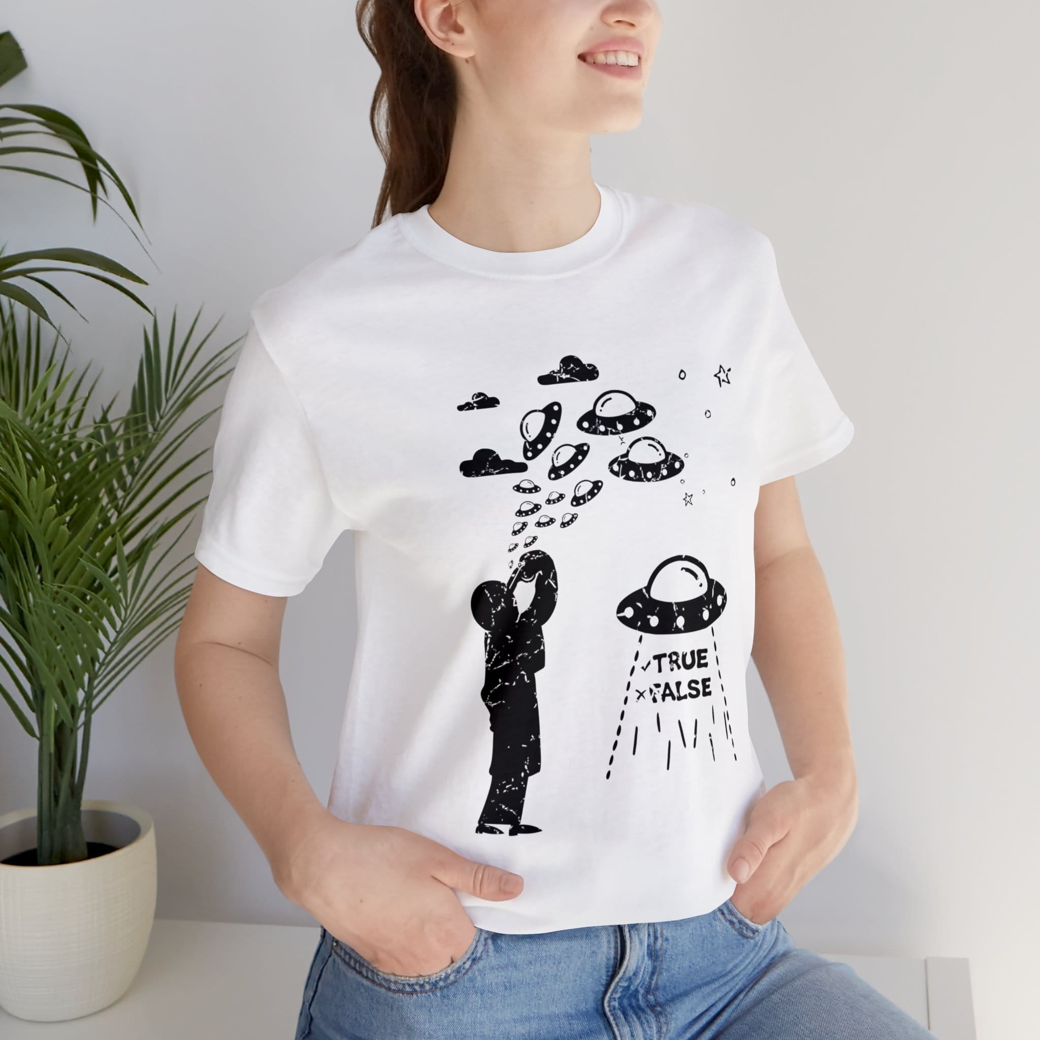 White - L - Are Aliens Real? Unisex Cotton T-Shirt