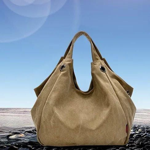 Color: Rose Wine - Discovery Journey Canvas Shoulder Bag with FREE Mini Umbrella
