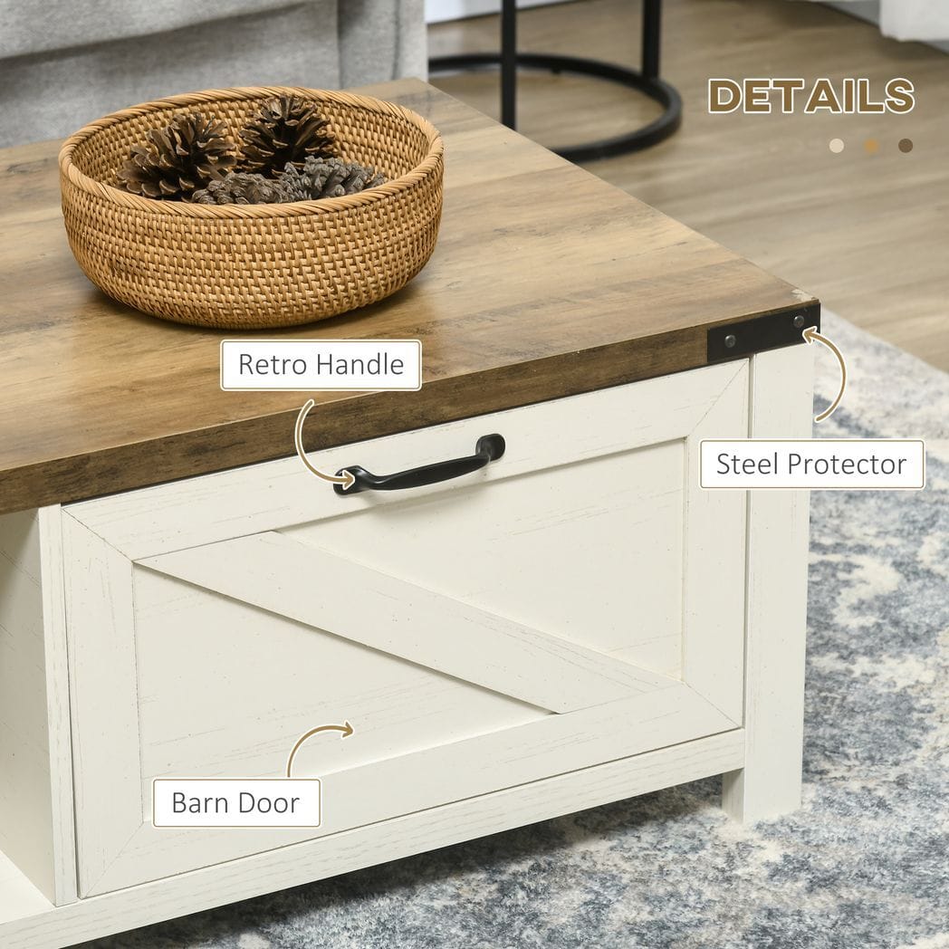 Coffee Table-Moose Brown, Arctic White