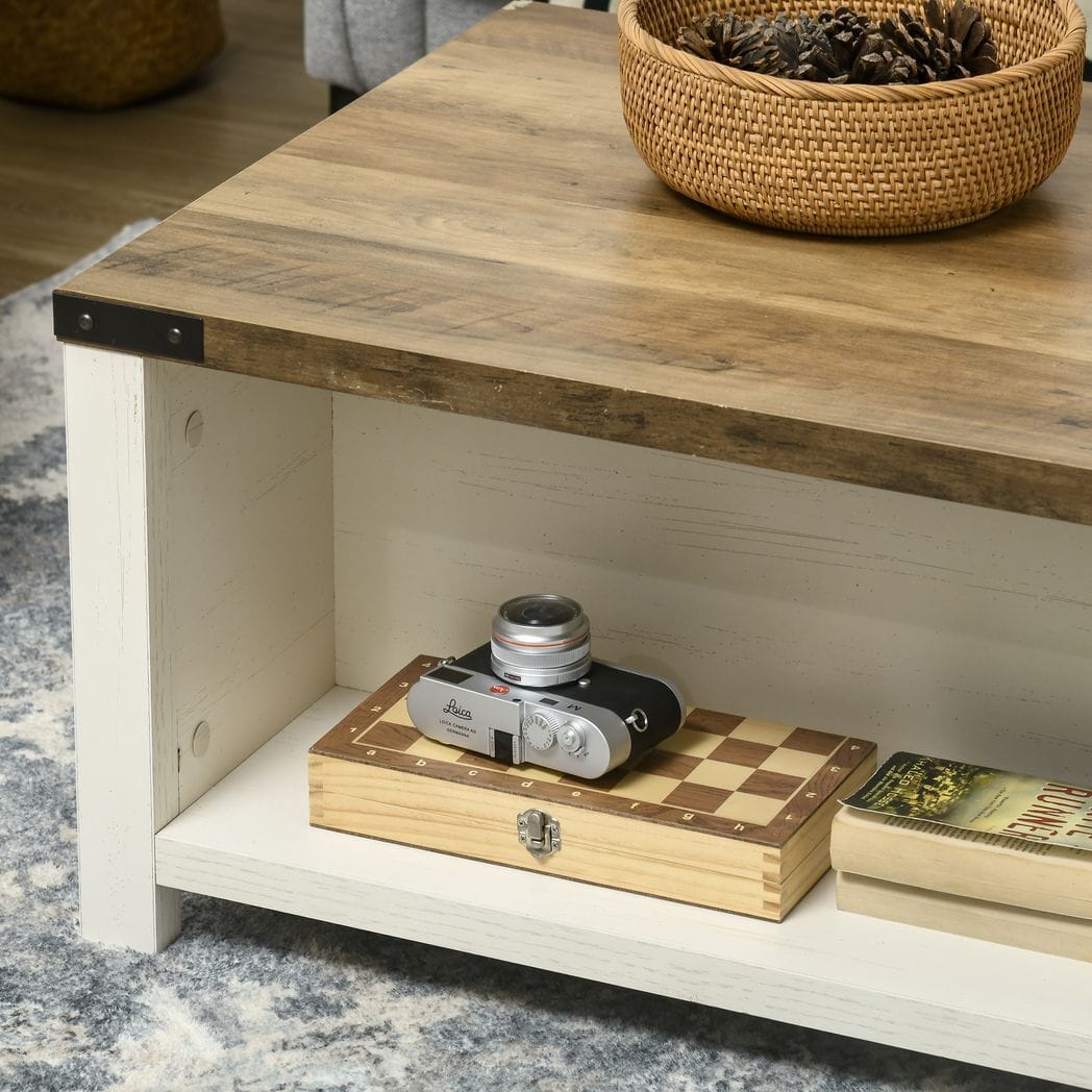 Coffee Table-Moose Brown, Arctic White
