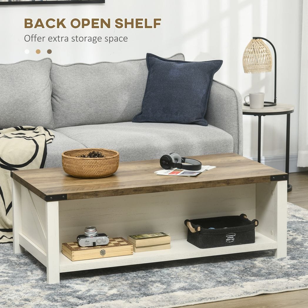 Coffee Table-Moose Brown, Arctic White