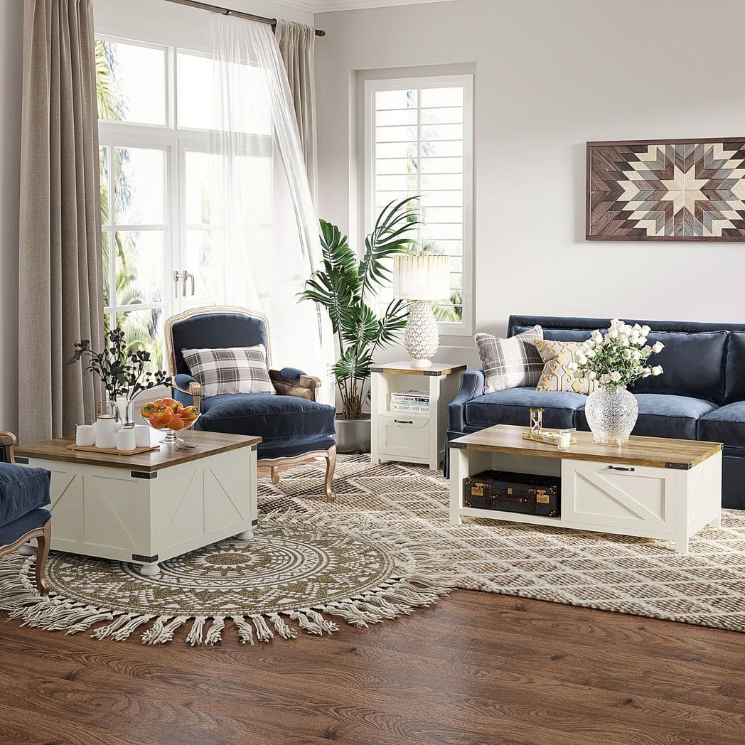 Coffee Table-Moose Brown, Arctic White