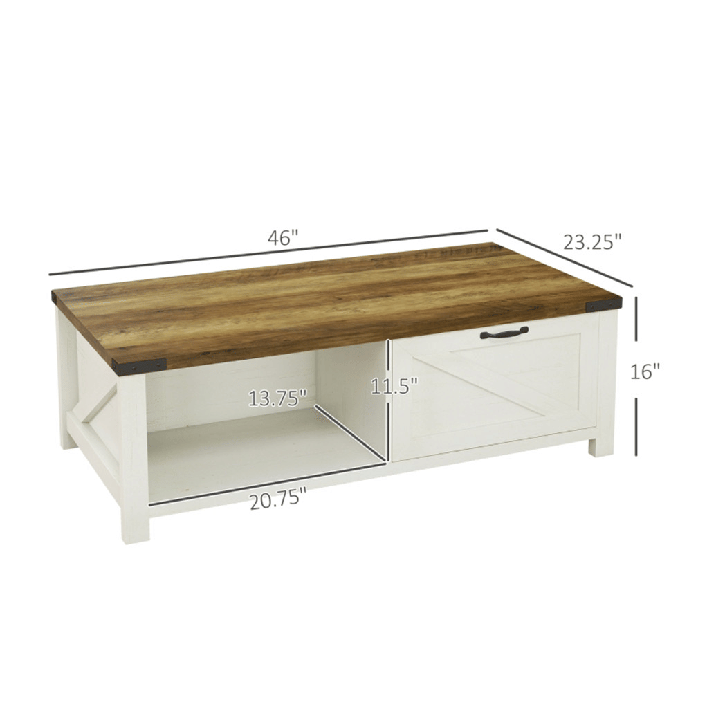 Coffee Table-Moose Brown, Arctic White