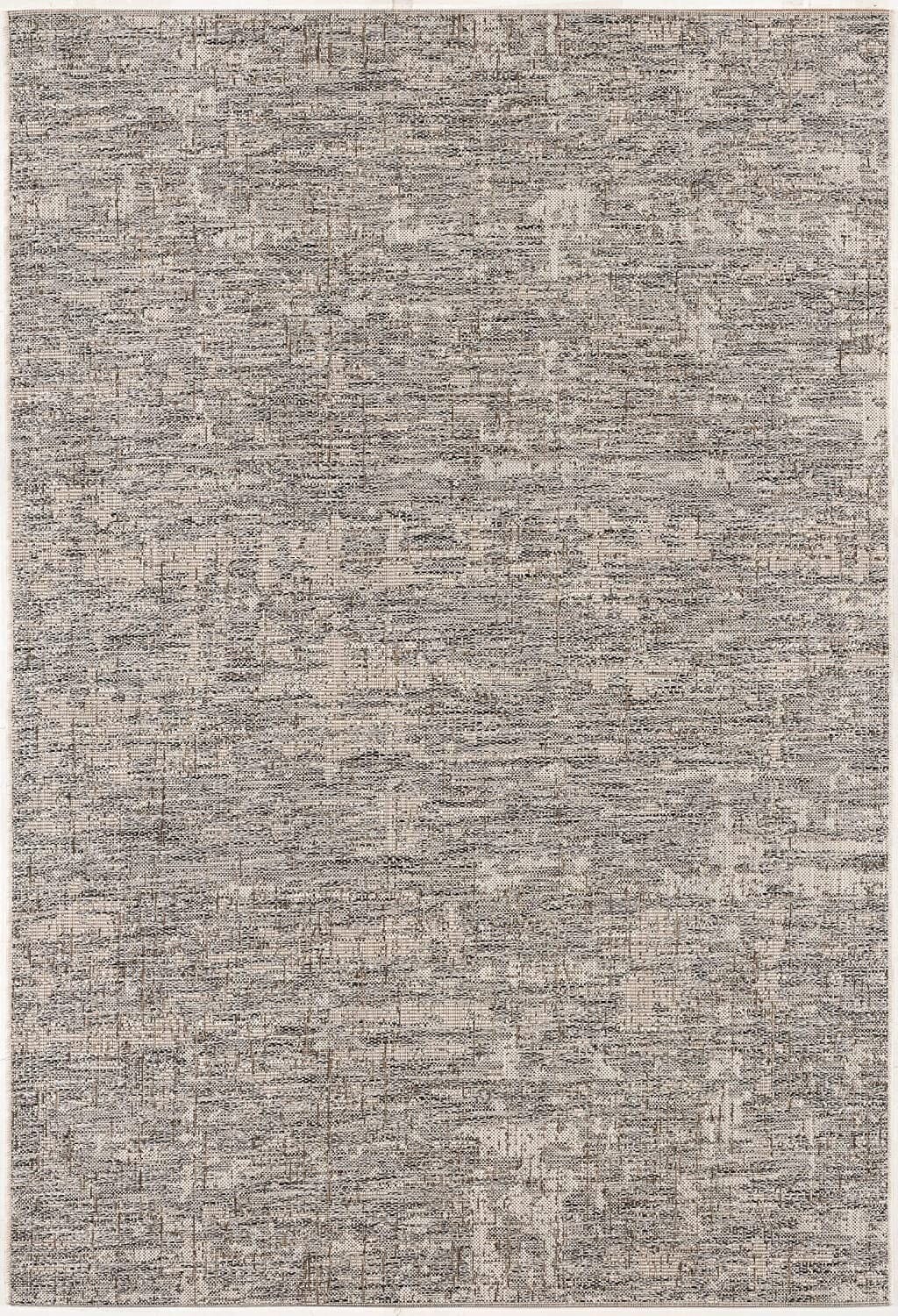 8' Ivory Abstract Power Loom Runner Rug