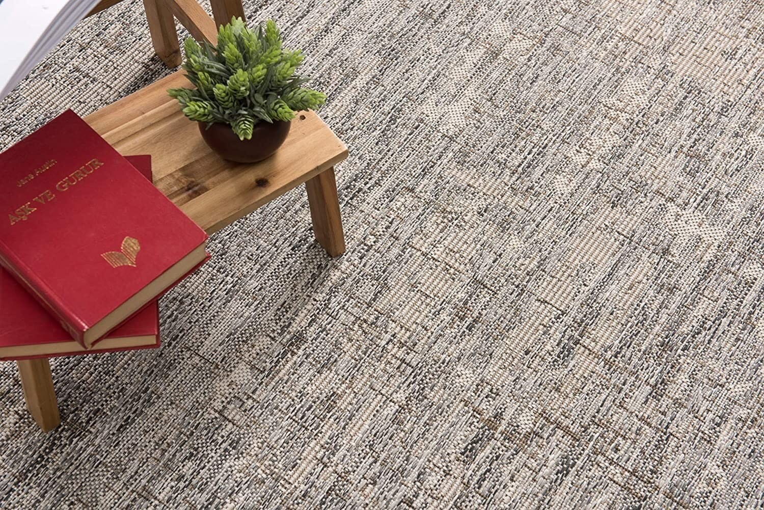 8' Ivory Abstract Power Loom Runner Rug