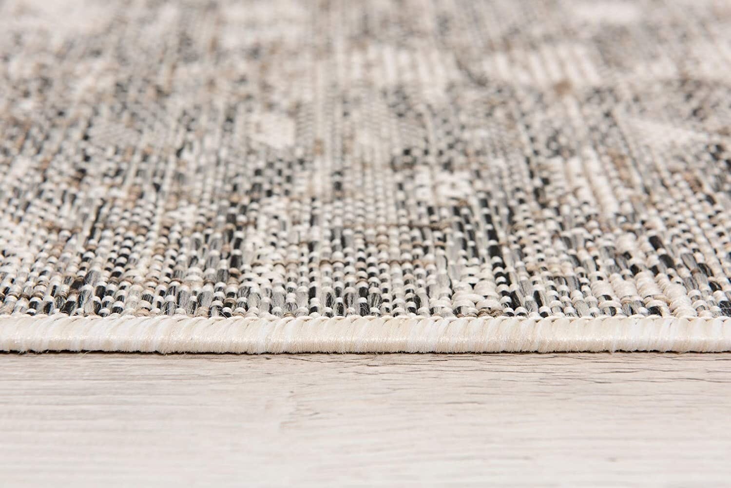 8' Ivory Abstract Power Loom Runner Rug