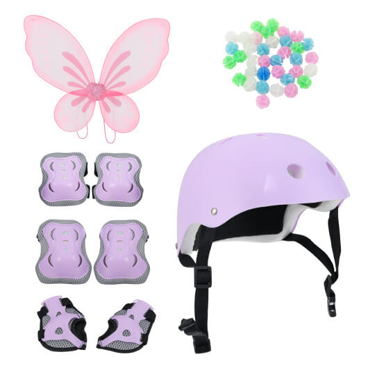 Only $9.90! 6 in 1 Kids Bicycle Protective Gear Set Pink