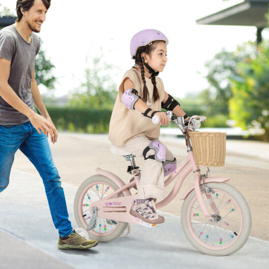 Only $9.90! 6 in 1 Kids Bicycle Protective Gear Set Pink