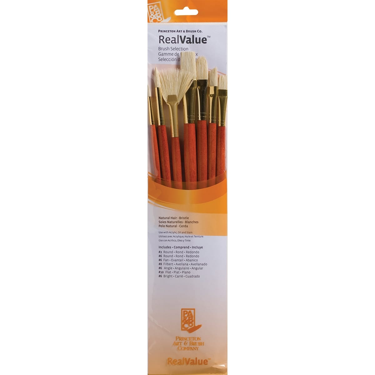 Natural Bristle Real Value Brush Set7percentagePkg Pack of 1