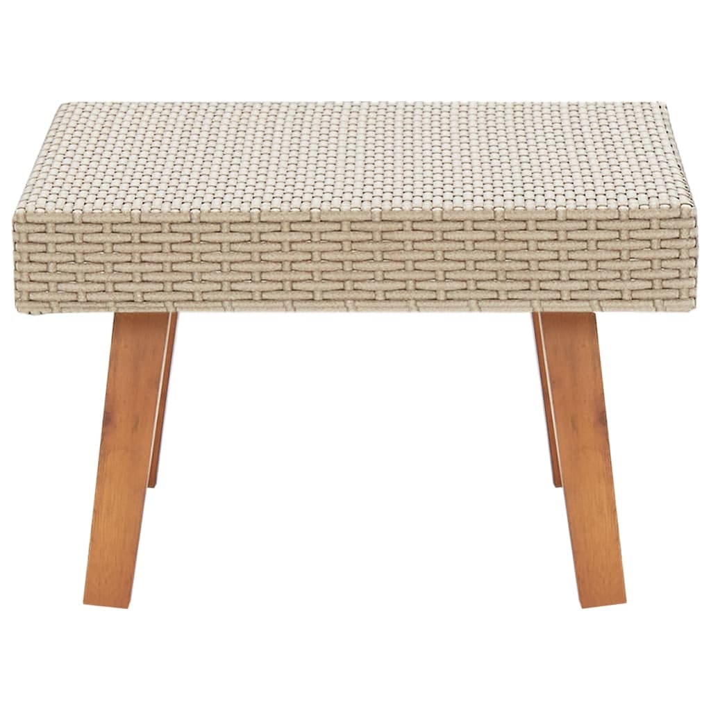 Patio Coffee Table Poly Rattan Beige