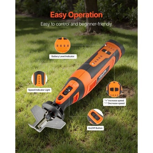 Cordless Chainsaw Sharpener, 5-Speed Adjustable Electric Saw Chain Sharpener 5000-30000 RPM, Rechargeable Handheld Chainsaw Sharpening Tool with 4 Sharpening Heads & Angle Guide Attachment