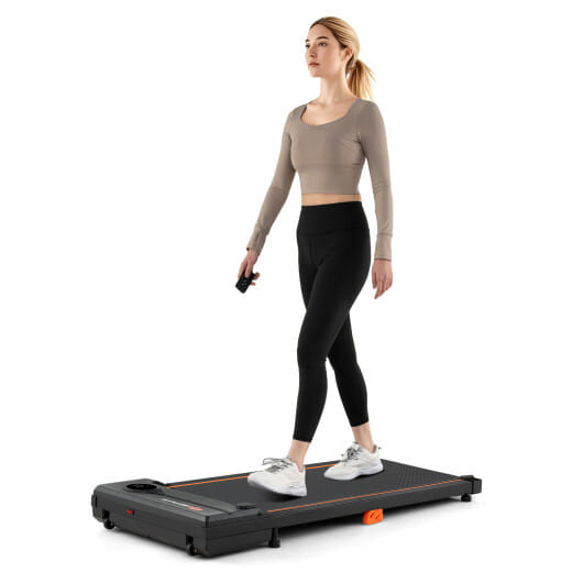 2.5HP Under Desk Treadmill with Remote Control for Home Office-Black - Color: Black