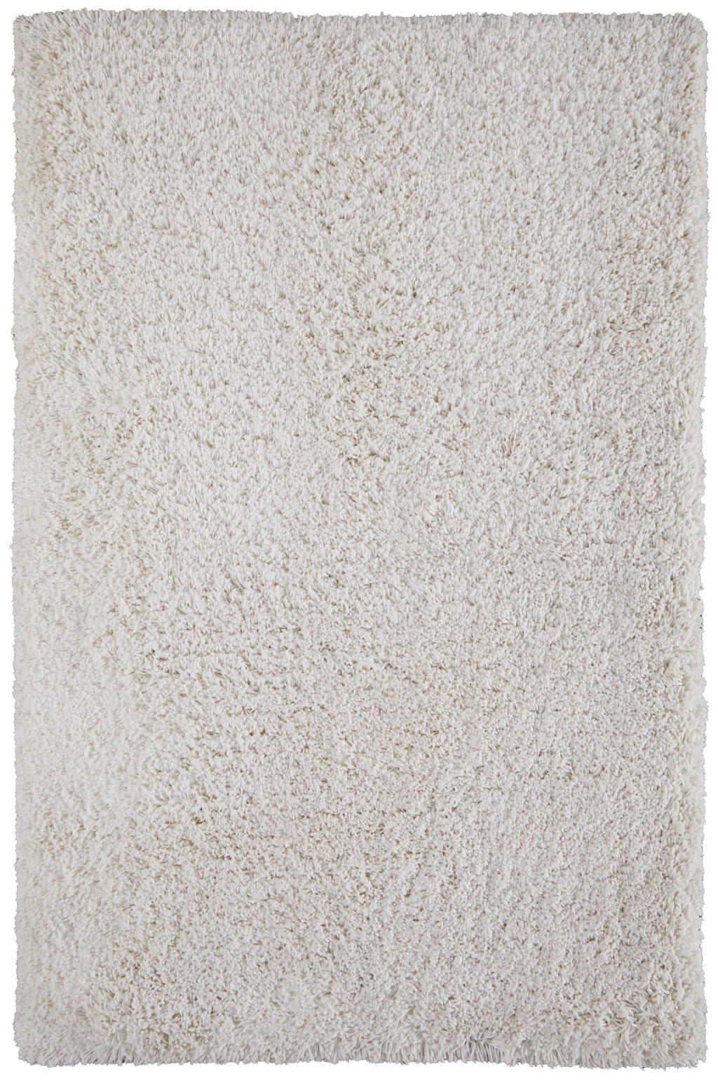 5' X 8' Ivory Shag Hand Tufted Area Rug