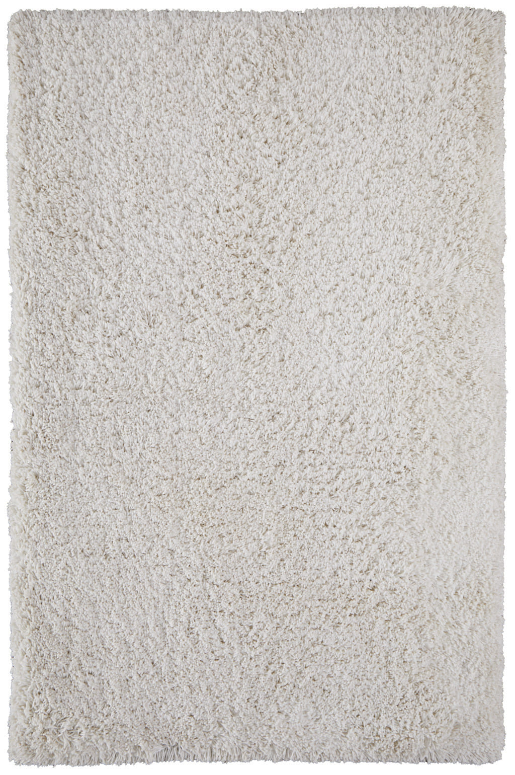 5' X 8' Ivory Shag Hand Tufted Area Rug