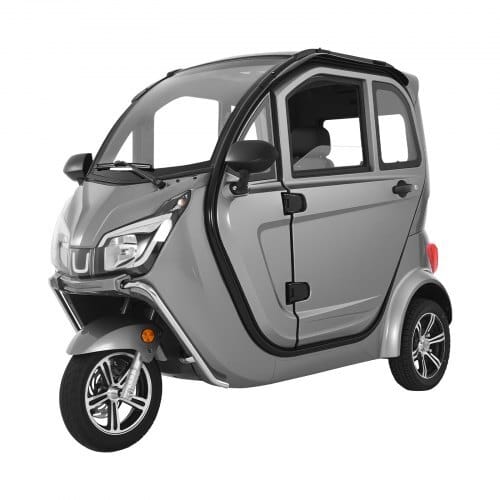 3-Wheel Enclosed Mobility Scooter for Seniors Adults, 650lbs Capacity, 3-Seater 1500W Electric Recreational Mobility Scooter 37 Miles Long Range, Remote Unlock, All-Terrain for Shopping Touring