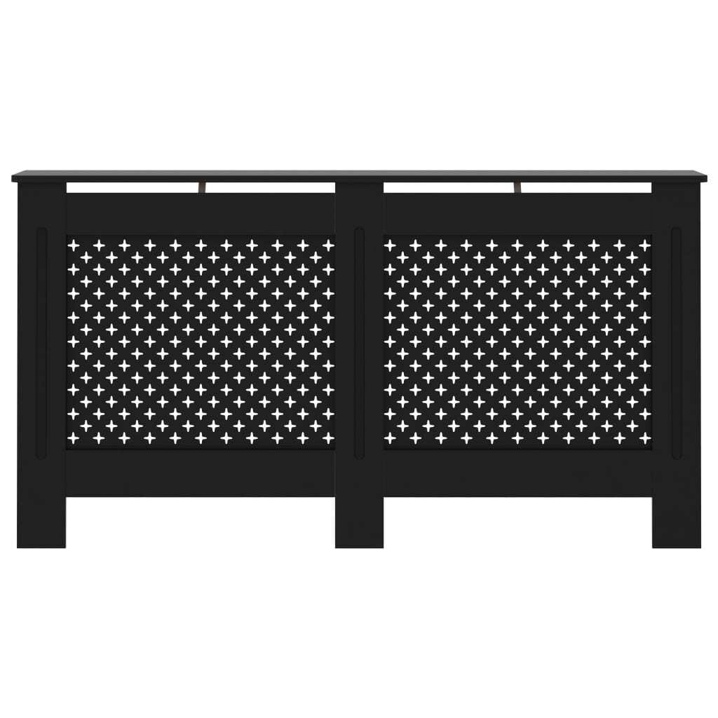 Radiator Cover Black 59.8"x7.5"x32.1" MDF