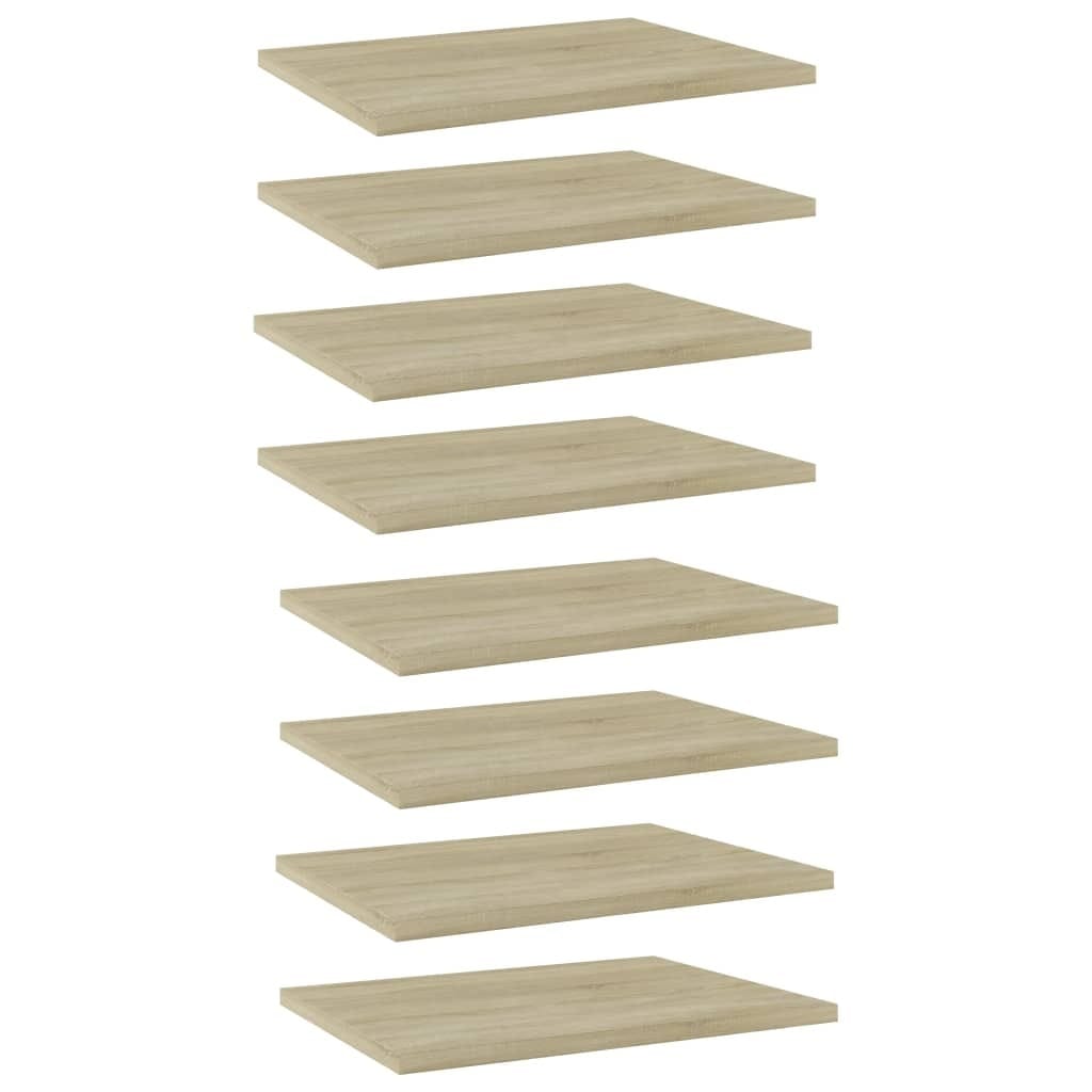 Bookshelf Boards 8 pcs Sonoma Oak 15.7"x11.8"x0.6" Engineered Wood
