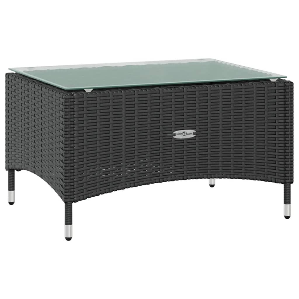 16 Piece Patio Lounge Set with Cushions Poly Rattan Black